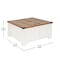 Flash Furniture Wyatt 35.75in Farmhouse Storage Coffee Table, Hinged Lift Top, Hidden Storage, White/Rustic Oak ZG-ZP-030-WT-GG - alternate 9